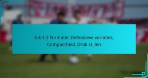 3-4-1-2 Formatie: Defensieve variaties, Compactheid, Druk stijlen