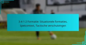 3-4-1-2 Formatie: Situationele formaties, Spelcontext, Tactische verschuivingen